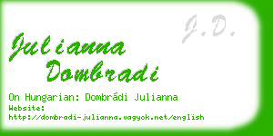 julianna dombradi business card