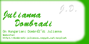 julianna dombradi business card